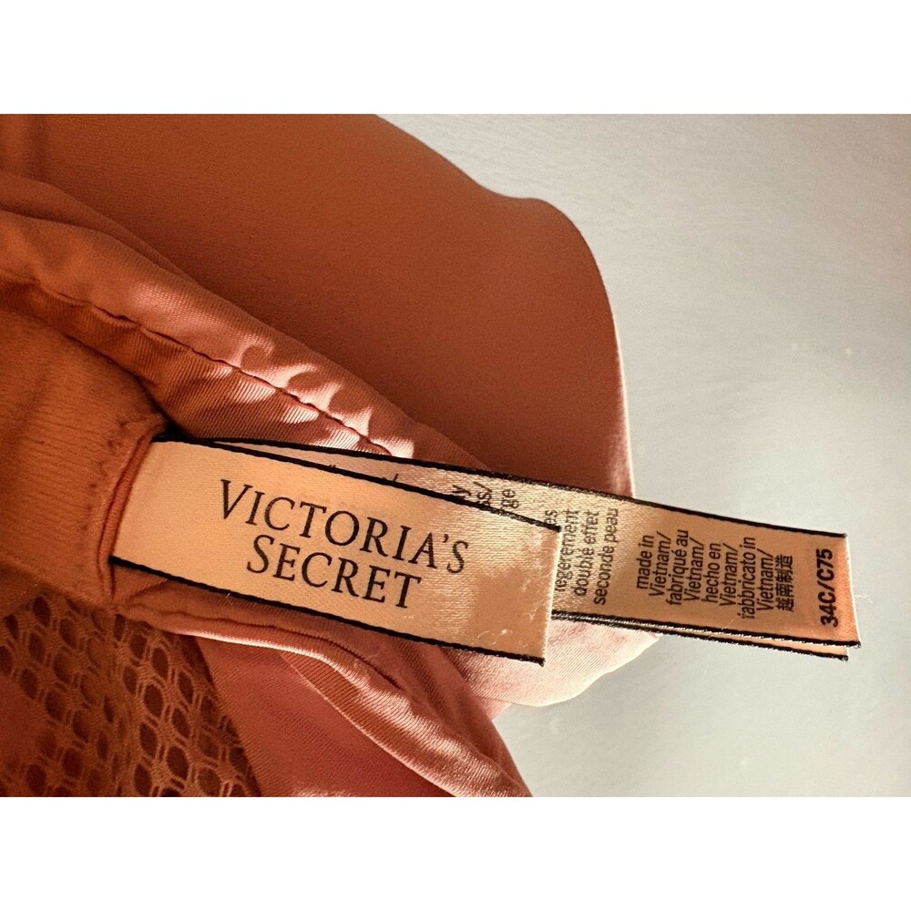 🎭 3/$20 Victoria’s Secret Wireless Bra 34C Pink Lace Back Everyday Comfort - Picture 5 of 8